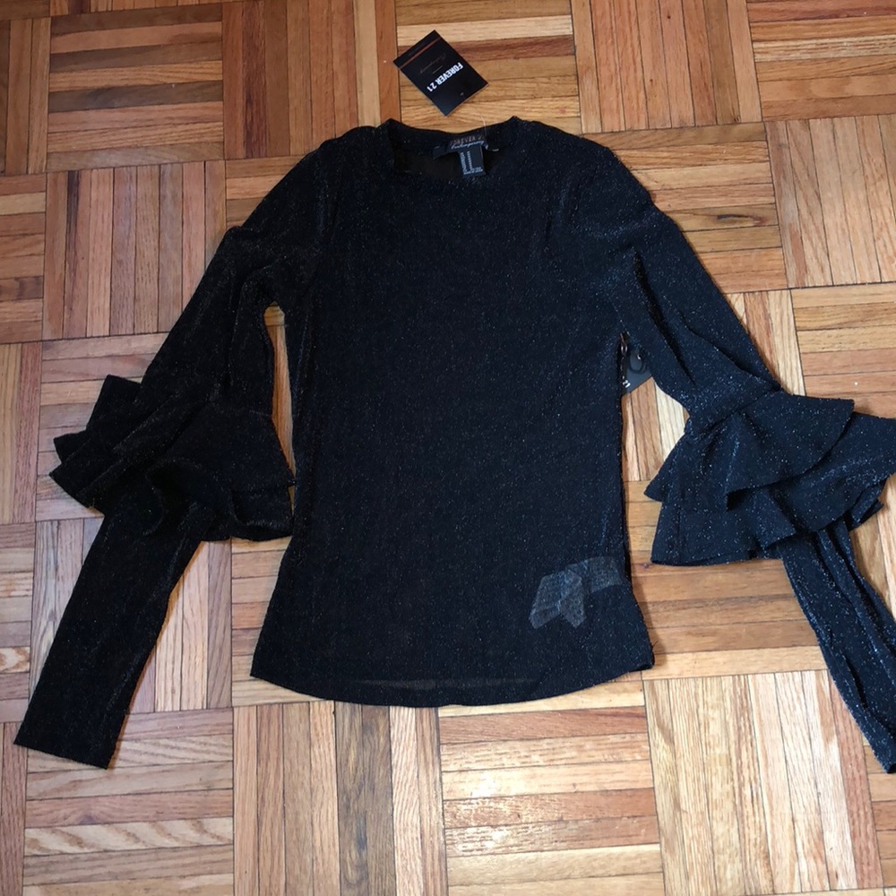 Sheer sparkle Bella top ✨